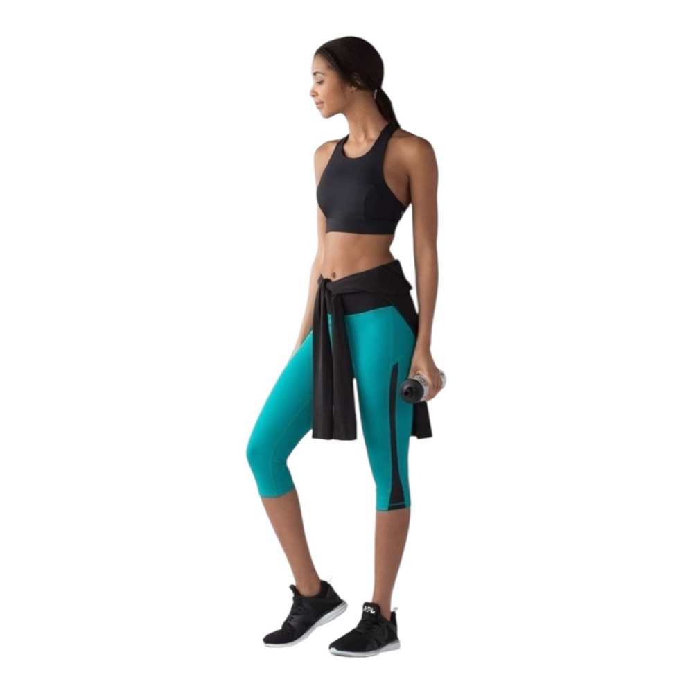 Lululemon Smooth Stride 17” Crop Leggings Sz 8 EUC